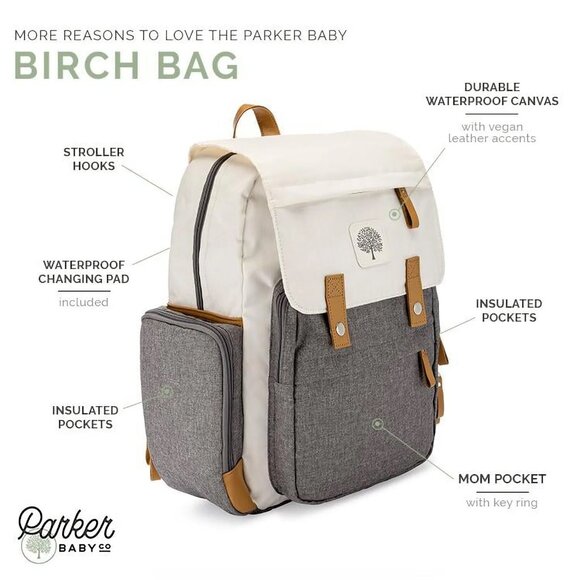 Parker Baby Birch Diaper Bag - Picture 2 of 10